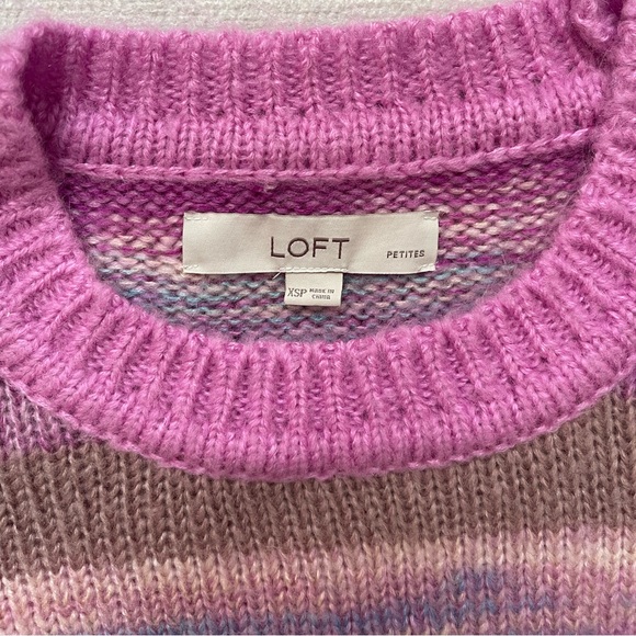 LOFT spacedye pastel petite women’s sweater - Picture 3 of 7